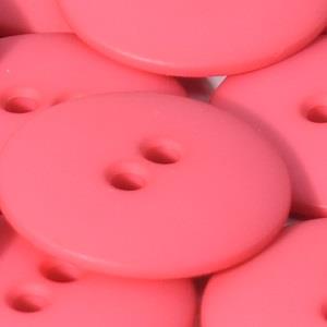 ROUND PLAIN 2 HOLE 20MM PINK (24) 219019