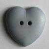 S HEART 2 HOLE 15MM GREY (24) 219027