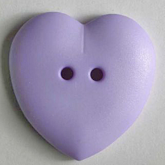 S HEART 2 HOLE 15MM LILAC (24) 219037