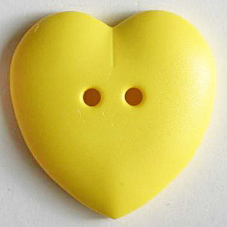 S HEART 2 HOLE 15MM YELLOW (24) 219048