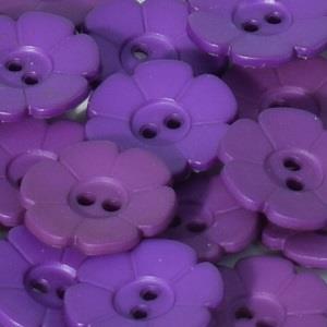 S Q&P FLOWER 6 PETAL 2 HOLE 15MM PUR (24) 219088