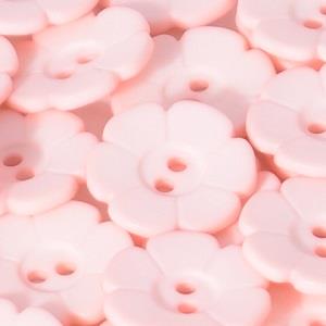 S Q&P FLOWER 6 PETAL 2 HOLE 15MM PINK (24) 219093