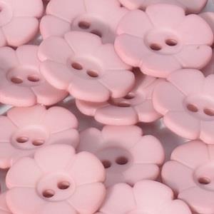 S Q&P FLOWER 6 PETAL 2 HOLE 15MM PINK (24) 219095