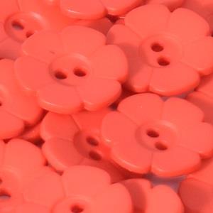 S Q&P FLOWER 6 PETAL 2 HOLE 15MM RED (24) 219096
