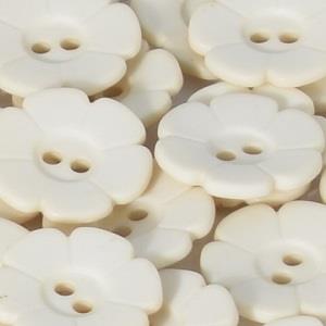 S Q&P FLOWER 6 PETAL 2 HOLE 15MM BEI (24) 219106