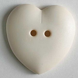 S HEART 2 HOLE 15MM BEIGE (24) 219111