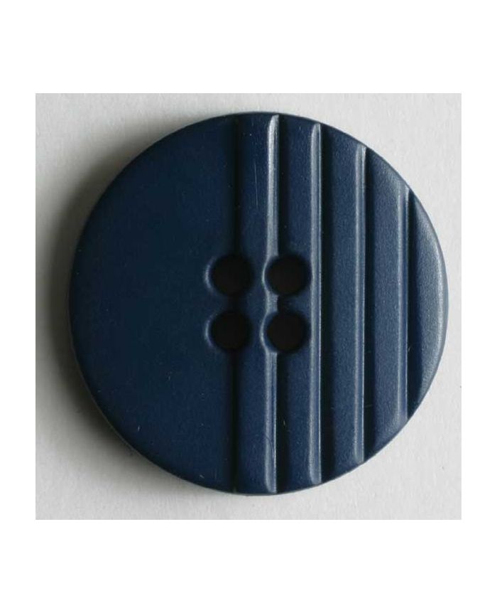 S LINED EFFECT 4 HOLE 18MM DARK BLUE (30) 221027