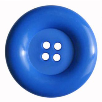 S ROUND RAISED EDGE 4 HOLE 23MM BLUE (20) 221703