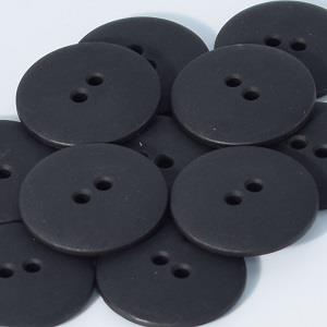 ROUND PLAIN 2 HOLE 23MM BLACK (12) 229003