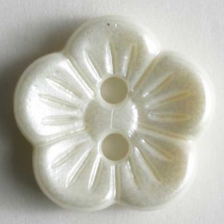 S FLOWER 5 PETAL 2 HOLE 11MM WHITE (40) 230123