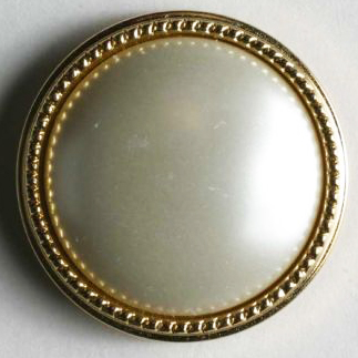 S ROUND GOLD RIM 13MM WHITE (40) 231114