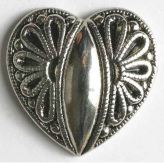 S HEART 15MM ANTIQUE SILVER (20) 240721