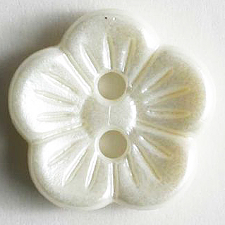 S FLOWER 5 PETAL 2 HOLE 14MM WHITE (38) 250114