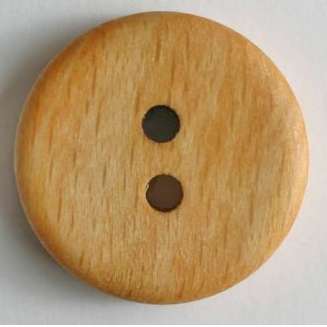 S ROUND WOODEN 2 HOLE 23MM BROWN (30) 251178