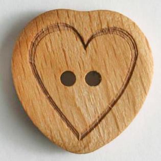 S ENGRAVED HEART 20MM BROWN (20) 251364