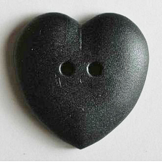 HEART 2 HOLE 23MM BLACK (12) 259028