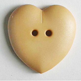 HEART 2 HOLE 23MM BEIGE (12) 259029