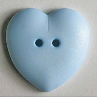 S HEART 2 HOLE 23MM BLUE (12) 259032