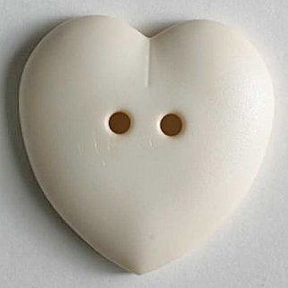 S HEART 2 HOLE 23MM BEIGE (12) 259081