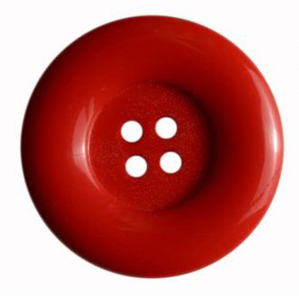 S BEADED RIM 4 HOLE 28MM RED (35) 260252