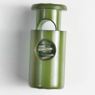 S CORD STOPPER/SPRING 23MM OL GREEN (20) 260612