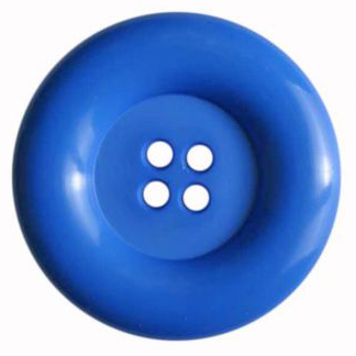 S BEADED RIM 4 HOLE 28MM BLUE (35) 260994