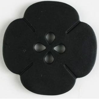 S FLOWER 4 PETAL 4 HOLE 20MM BLACK (12) 261178