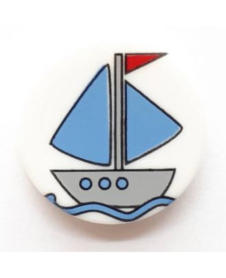 S SAILING BOAT WITH EYELET 17MM WHITE (12) 261278
