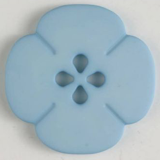 S FLOWER 4 PETAL 4 HOLE 20MM BLUE (12) 264612