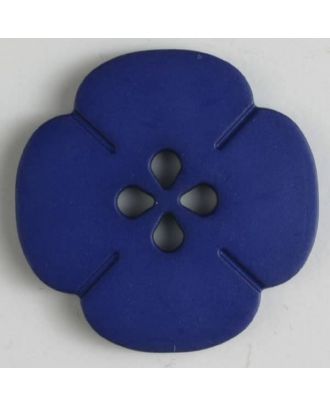 S FLOWER 4 PETAL 4 HOLE 20MM BLUE (12) 264613