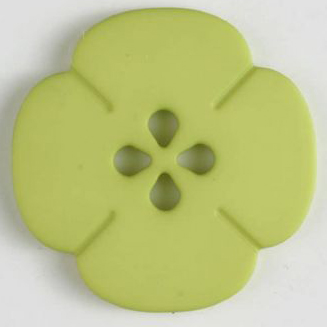 S FLOWER 4 PETAL 4 HOLE 20MM GREEN (12) 264614