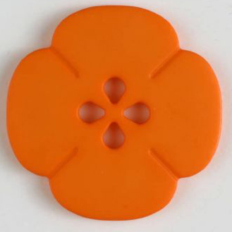 S FLOWER 4 PETAL 4 HOLE 20MM ORANGE (12) 264618