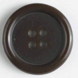 S ROUND SIMPLE 4 HOLE 25MM BROWN (12) 270681