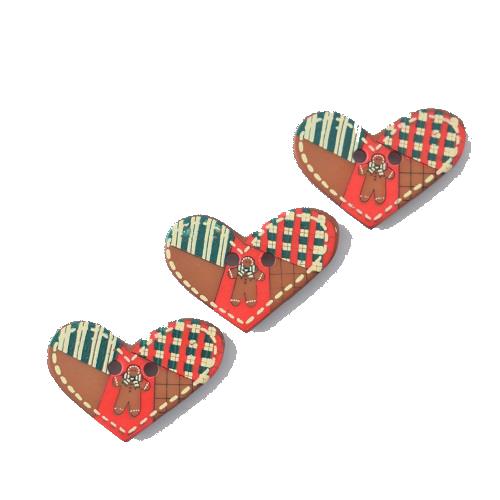 S HEART GINGERBREAD MAN 2H 25MM BRN (24) 280775