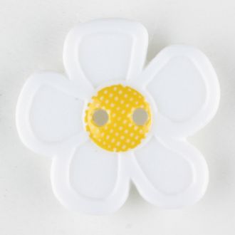 S FLOWER 5 PETAL 2 HOLE 20MM WHITE (24) 280849