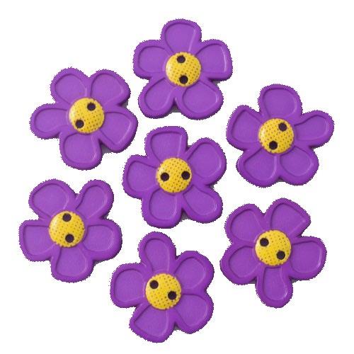 S FLOWER 5 PETAL 2 HOLE 20MM LILAC (24) 280862