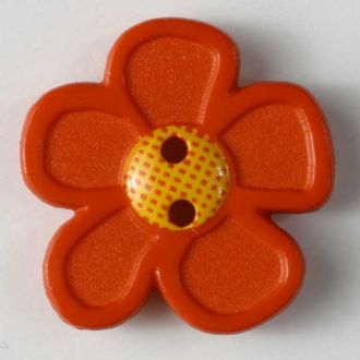 S FLOWER 5 PETAL 2 HOLE 20MM RED (24) 280867