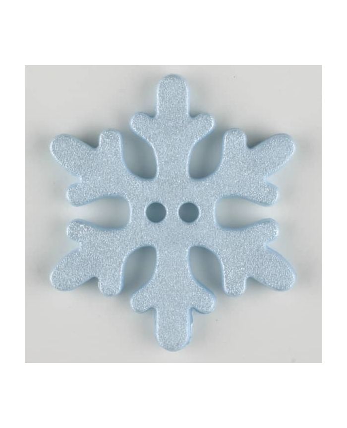 S SNOWFLAKE 2 HOLES 20MM BLUE (12) 281062