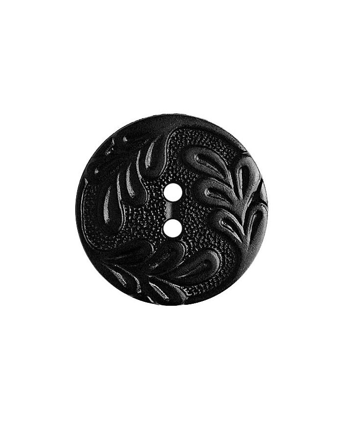 S ROUND LEAF DESIGN 14MM BLACK (12) 281275