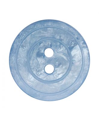 D ROUND PEARL EFF 2 HOLES 15MM L BLUE (12) 288801