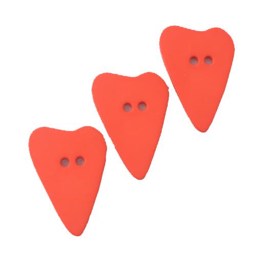 S HEART ASYMMETRICAL 2H 28MM RED (12) 289071