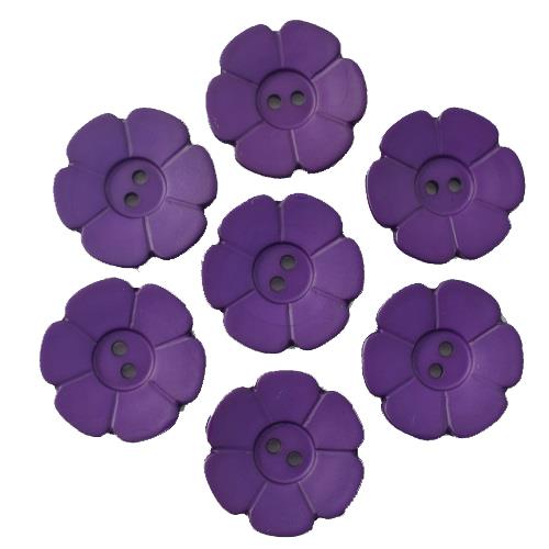 S FLOWER 6 PETAL 2 HOLE 28MM LILAC (12) 289088