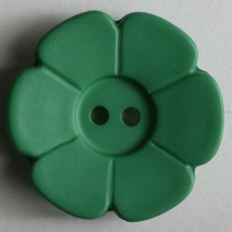 FLOWER 6 PETAL 2 HOLE 28MM GREEN (12) 289090