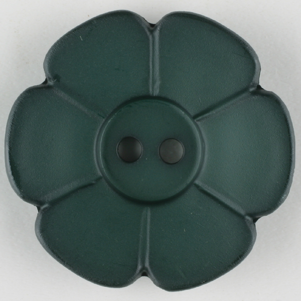 FLOWER 6 PETAL 2 HOLE 28MM GREEN (12) 289092