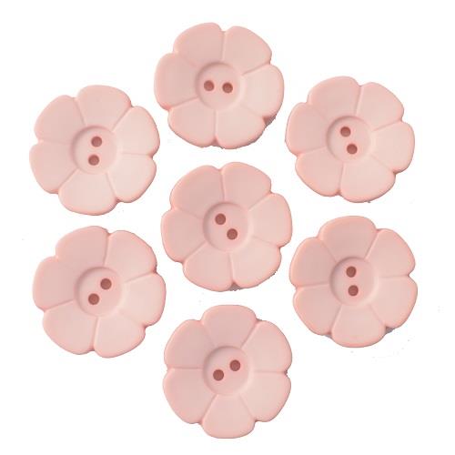 S FLOWER 6 PETAL 2 HOLE 28MM PINK (12) 289093