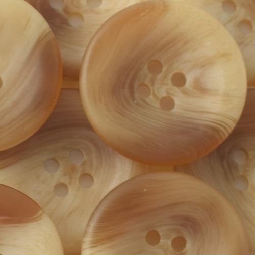 D ROUND MARBLED 4 HOLE 25MM BROWN (20) 290008