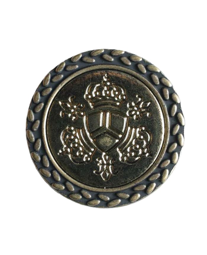 S 15MM ANTIQUE GOLD SHANK CREST (20) 290357