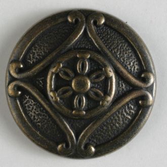 S FLOWER PATTERN 18MM ANTIQUE BRASS (20) 290553