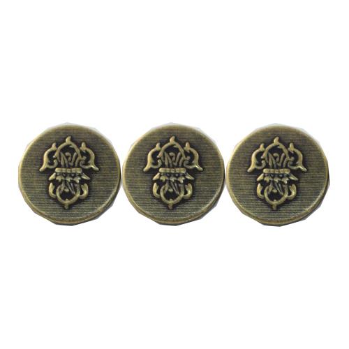 S COAT OF ARMS 20MM ANTIQUE BRASS (20) 300370