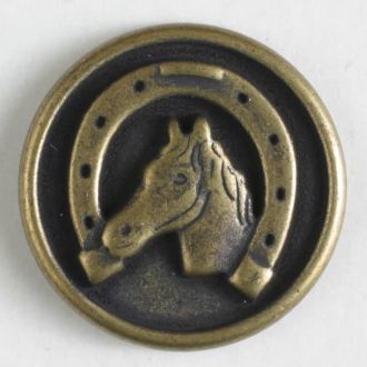 S HORSE HEAD/HORSESHOE 20MM BRASS (12) 310756